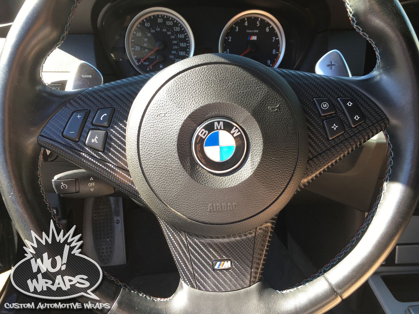 BMW e60 M5 Vvivid Vinyl 4D True R gunmetal CF interior trim vinyl wrap